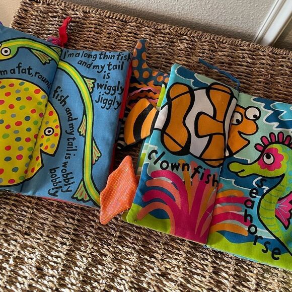 Jellycat Fishy Tails and Sea Tails Soft Kids Books set of 2 - Picture 7 of 16